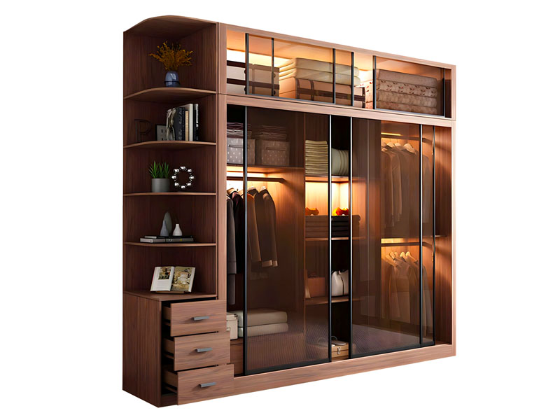 Mẫu tủ quần áo 3 buồng gỗ công nghiệp TCN2