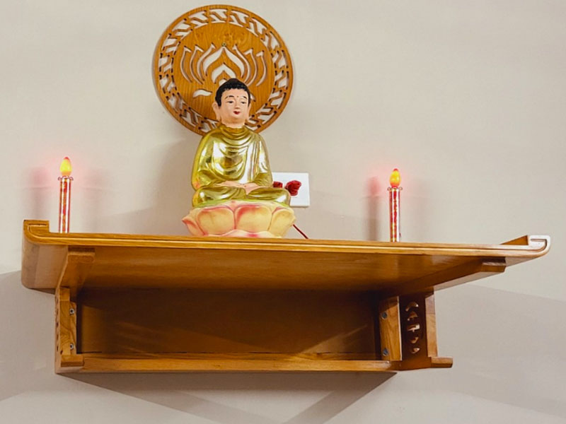 Bàn thờ phật quan âm treo tường TP0013