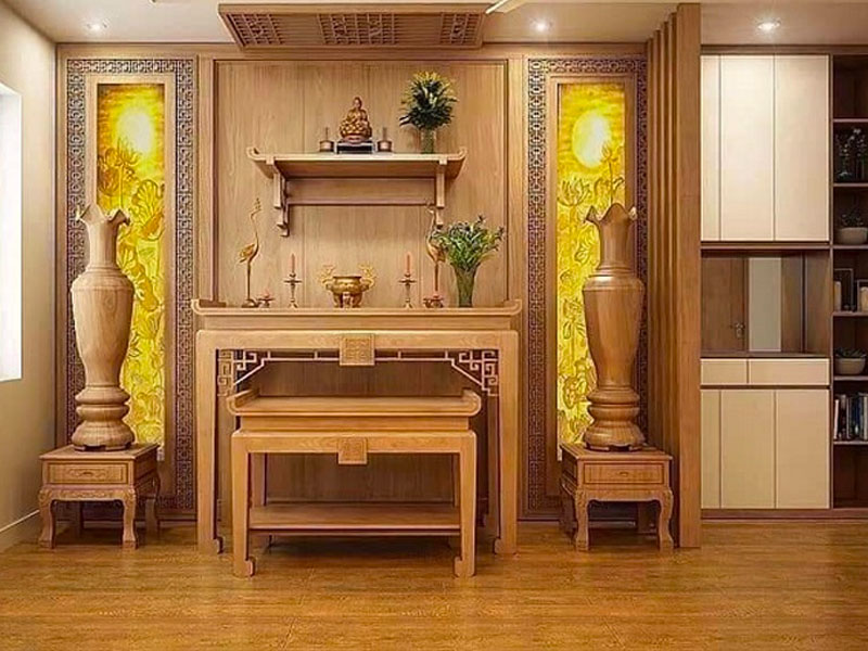 Bàn thờ phật và gia tiên hiện đại TP0022