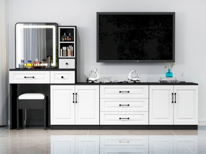Bàn trang điểm kết hợp kệ tivi BTD0021