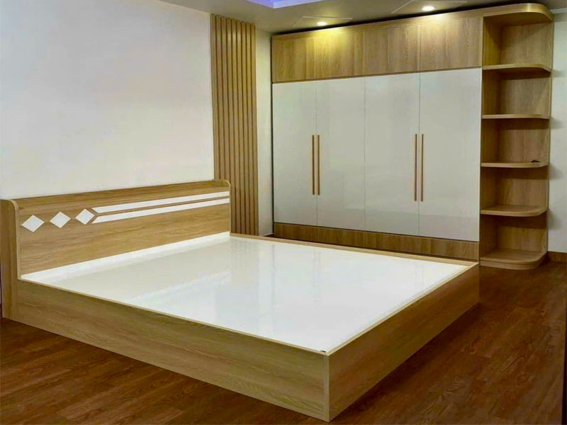 Giường gỗ công nghiệp giá rẻ GCN5
