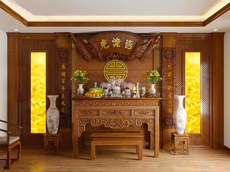Bàn thờ gia tiên gỗ BT0022