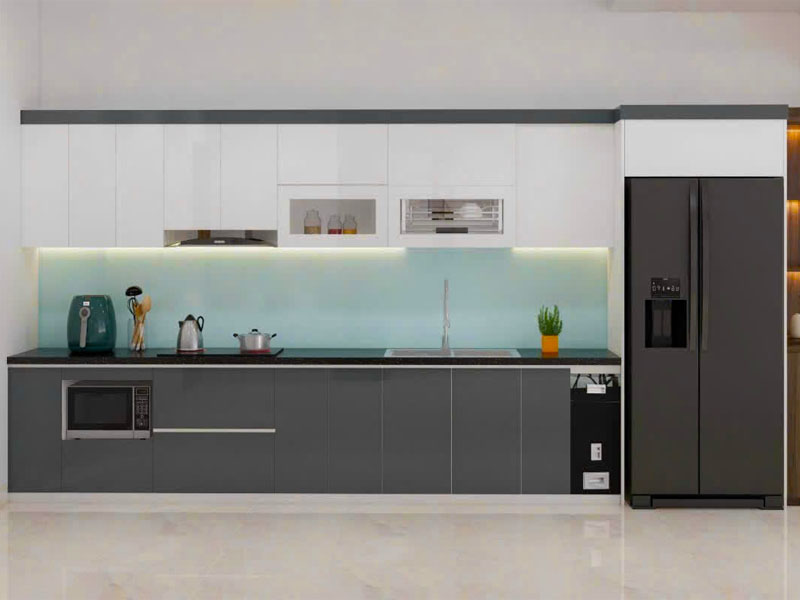 Mẫu tủ bếp gỗ công nghiệp chữ l TB0018