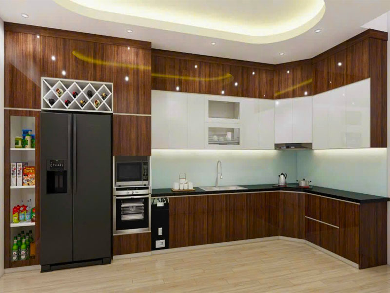 Mẫu tủ bếp gỗ công nghiệp đẹp TB0014