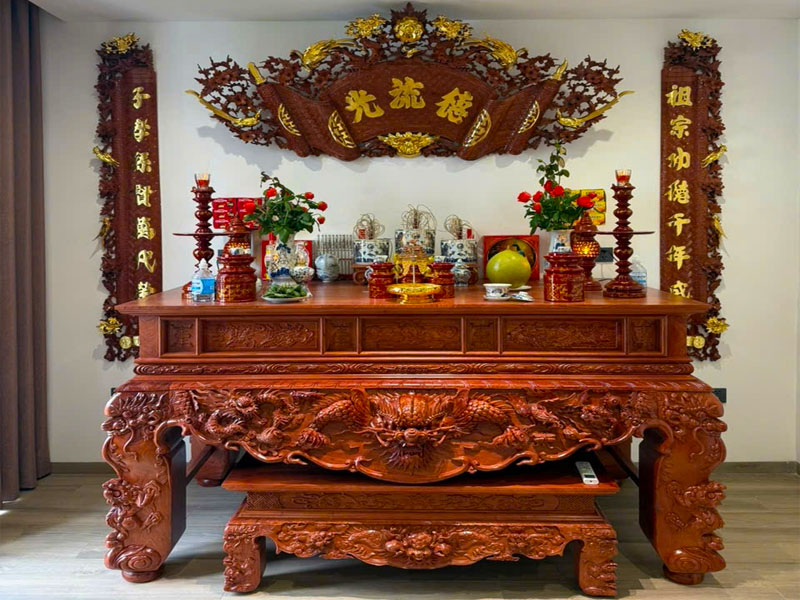 Sập thờ gỗ hương đá ST0011