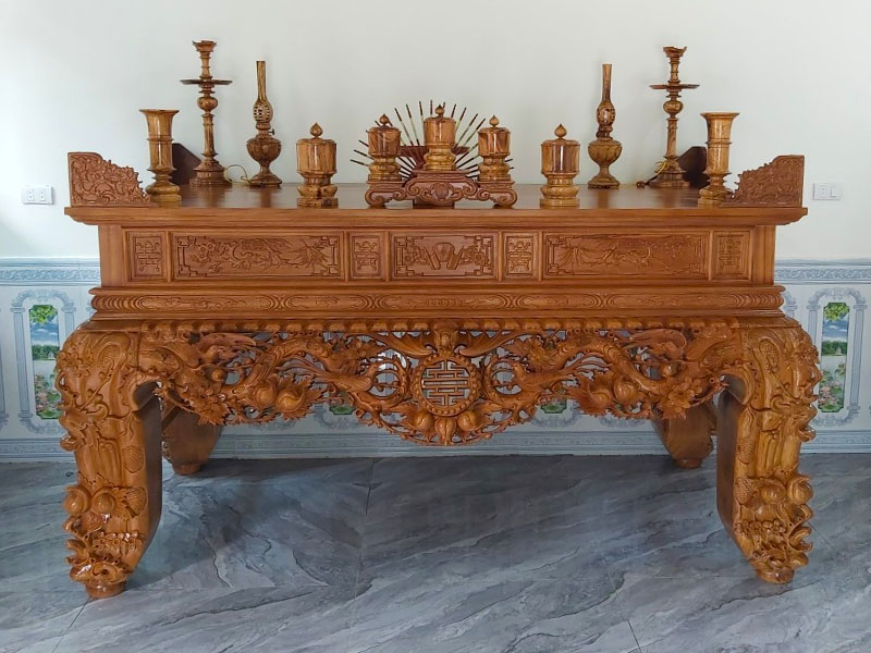 Sập thờ mai điểu ST004