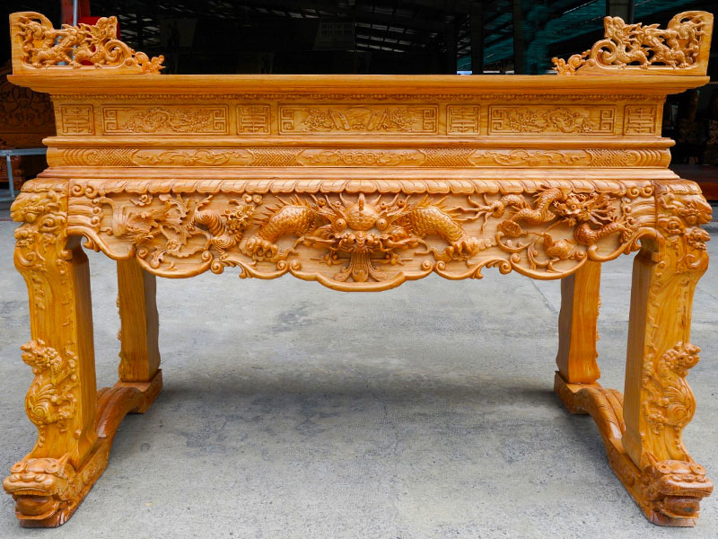 Sập thờ tứ linh chân 16 ST0021