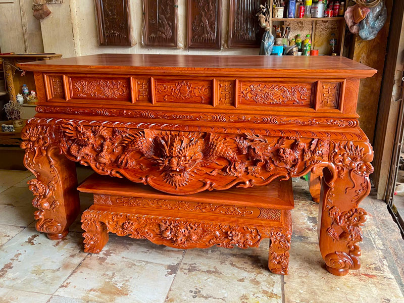 Sập thờ tứ linh ST0025