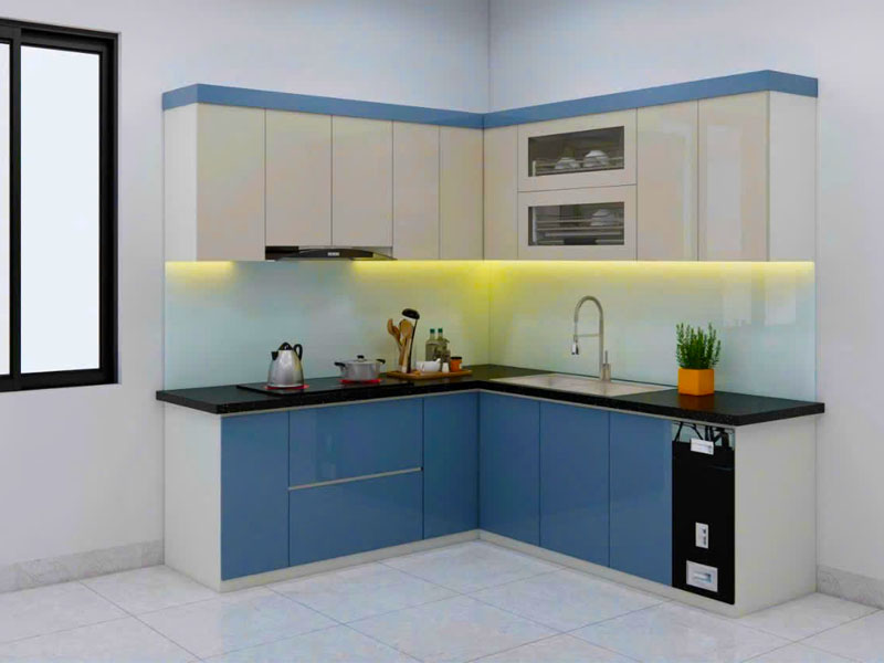 Tủ bếp bằng gỗ công nghiệp TB0021