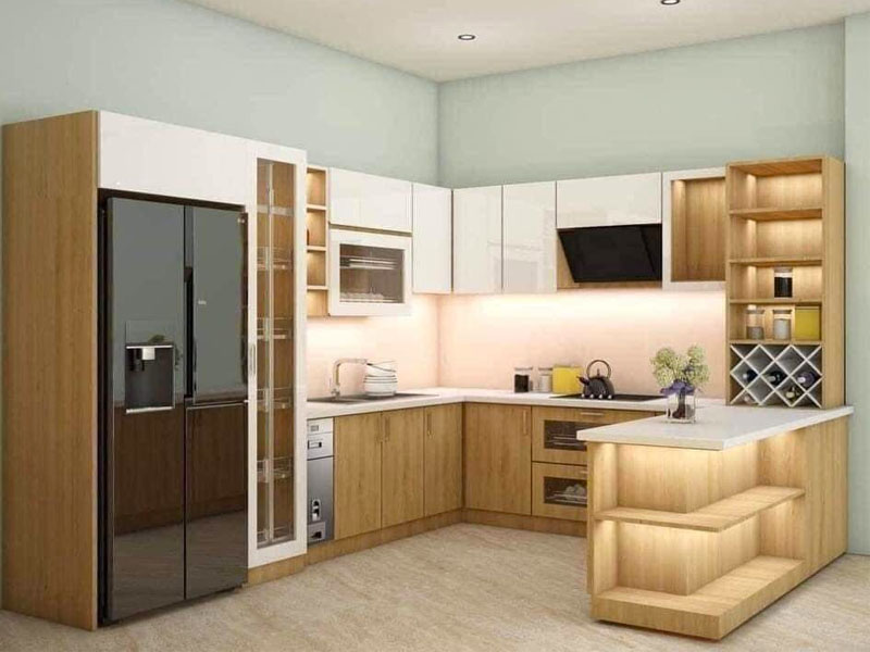 Tủ bếp công nghiệp đẹp TB0023