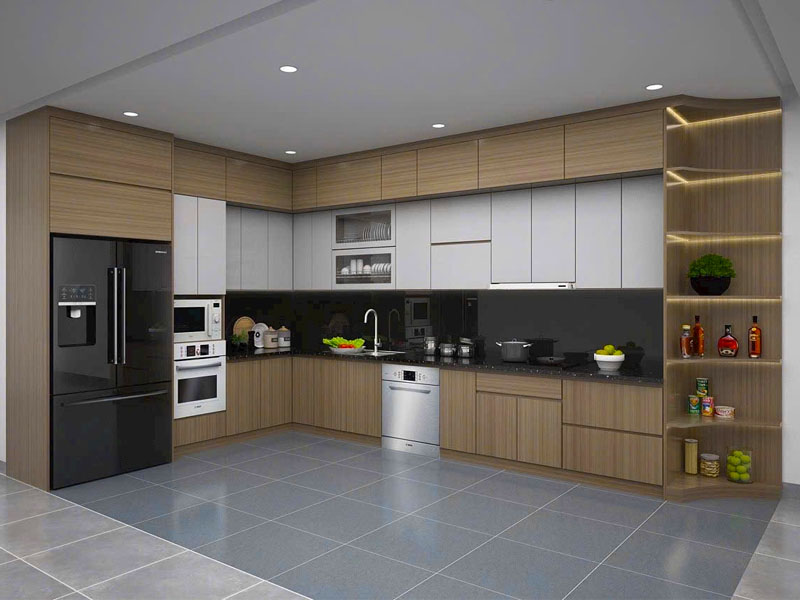 Tủ bếp gỗ công nghiệp cao cấp TB0029