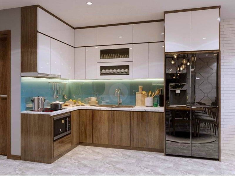 Tủ bếp gỗ công nghiệp mdf TB0012